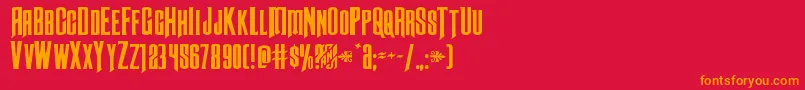 Butchsundanceexpand Font – Orange Fonts on Red Background