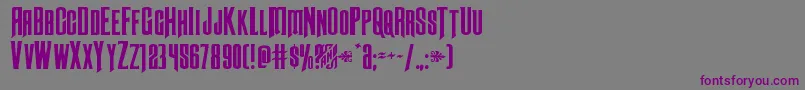 Шрифт Butchsundanceexpand – фиолетовые шрифты на сером фоне