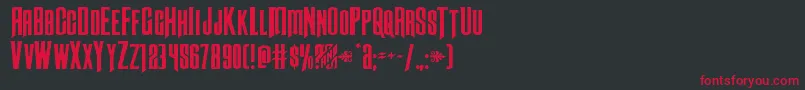 Butchsundanceexpand Font – Red Fonts on Black Background