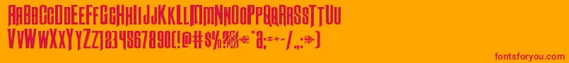 Butchsundanceexpand Font – Red Fonts on Orange Background