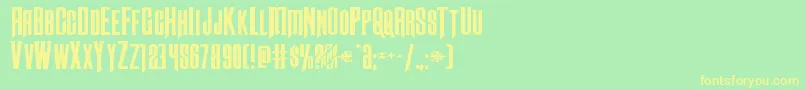 Butchsundanceexpand Font – Yellow Fonts on Green Background