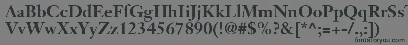 フォントJansonSsiBold – 黒い文字の灰色の背景