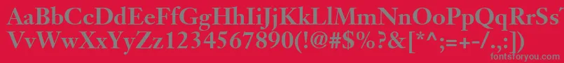 Шрифт JansonSsiBold – серые шрифты на красном фоне