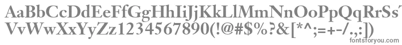 JansonSsiBold-fontti – harmaat kirjasimet valkoisella taustalla