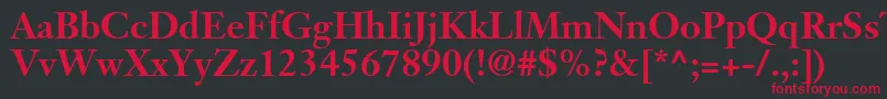JansonSsiBold Font – Red Fonts on Black Background