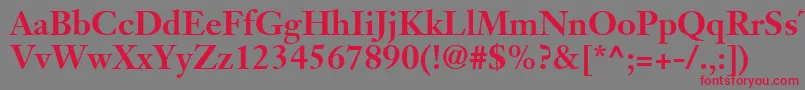 JansonSsiBold Font – Red Fonts on Gray Background