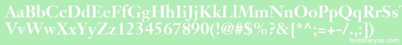 Шрифт JansonSsiBold – белые шрифты на зелёном фоне