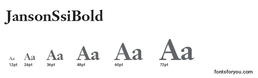 JansonSsiBold Font Sizes