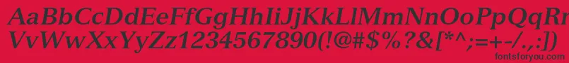 VersaillesltstdBolditalic Font – Black Fonts on Red Background