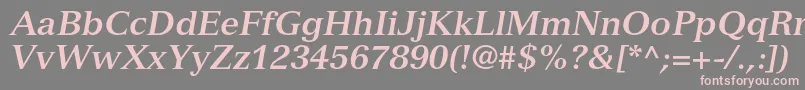 VersaillesltstdBolditalic Font – Pink Fonts on Gray Background
