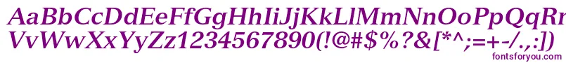 VersaillesltstdBolditalic Font – Purple Fonts on White Background