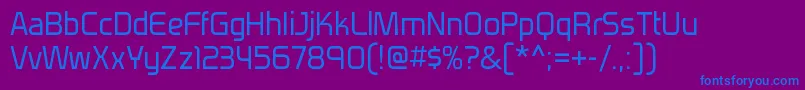 Czcionka VenactirgRegular – niebieskie czcionki na fioletowym tle
