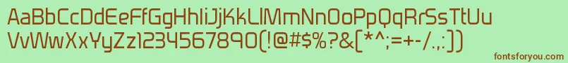 VenactirgRegular Font – Brown Fonts on Green Background