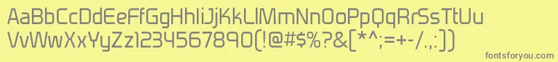 Więcej informacji o czcionce VenactirgRegular Czcionka VenactirgRegular – szare czcionki na żółtym tle