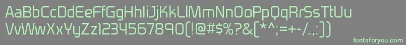 Fonte VenactirgRegular – fontes verdes em um fundo cinza