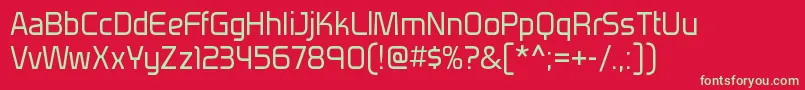 VenactirgRegular Font – Green Fonts on Red Background
