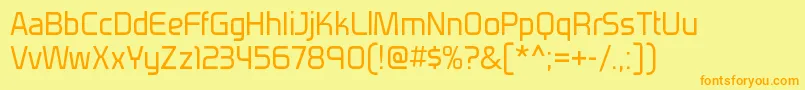 VenactirgRegular Font – Orange Fonts on Yellow Background