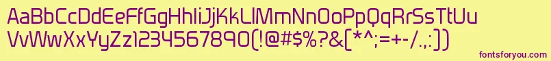 VenactirgRegular Font – Purple Fonts on Yellow Background
