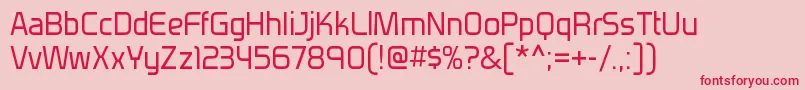 VenactirgRegular Font – Red Fonts on Pink Background