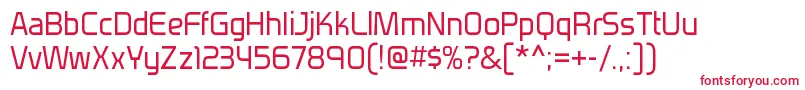VenactirgRegular Font – Red Fonts on White Background