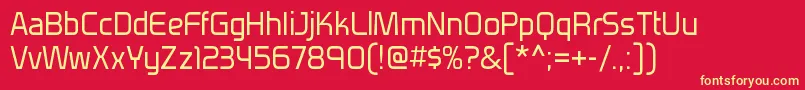 VenactirgRegular Font – Yellow Fonts on Red Background