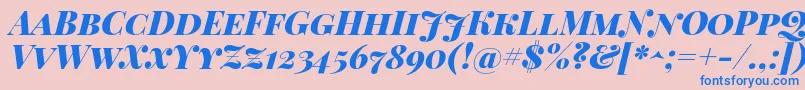 Playfairdisplaysc Font – Blue Fonts on Pink Background