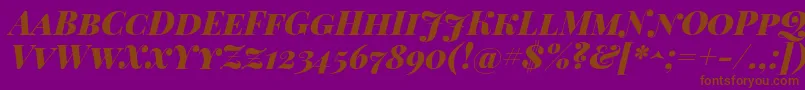 Playfairdisplaysc Font – Brown Fonts on Purple Background