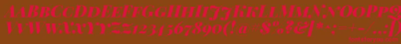 Playfairdisplaysc Font – Red Fonts on Brown Background