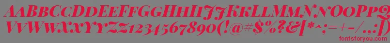 Playfairdisplaysc Font – Red Fonts on Gray Background