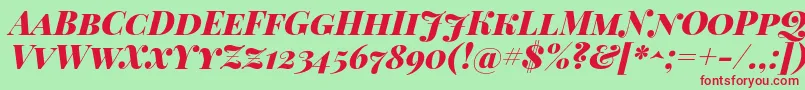 Playfairdisplaysc Font – Red Fonts on Green Background