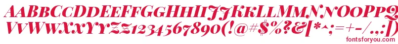 Playfairdisplaysc Font – Red Fonts on White Background
