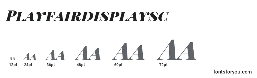 Размеры шрифта Playfairdisplaysc