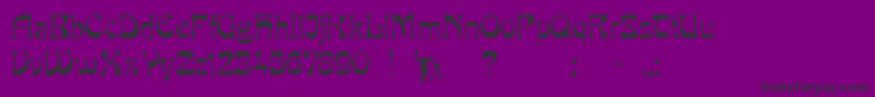 Pcmira Font – Black Fonts on Purple Background