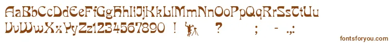 Шрифт Pcmira – коричневые шрифты на белом фоне