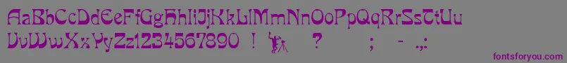 Pcmira Font – Purple Fonts on Gray Background