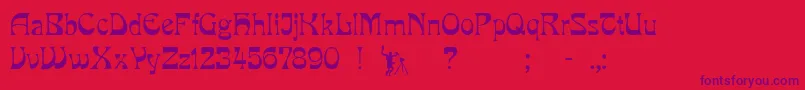 Fonte Pcmira – fontes roxas em um fundo vermelho