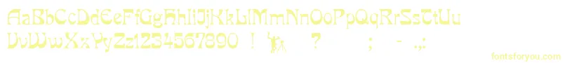 Шрифт Pcmira – жёлтые шрифты