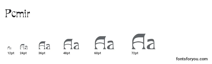 Pcmira Font Sizes