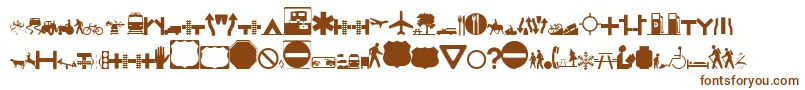 Roadgeek2005Icons Font – Brown Fonts on White Background