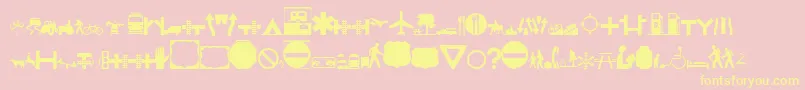 fuente Roadgeek2005Icons – Fuentes Amarillas Sobre Fondo Rosa