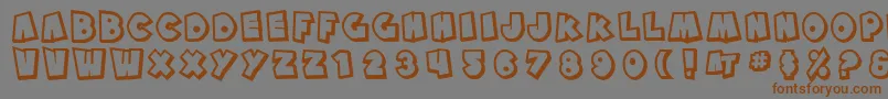 fuente SfPaleBottomShaded – Fuentes Marrones Sobre Fondo Gris
