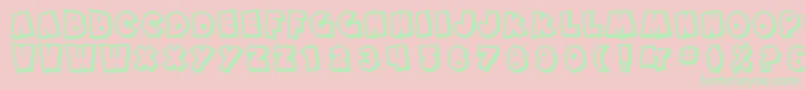 More about SfPaleBottomShaded Font SfPaleBottomShaded Font – Green Fonts on Pink Background