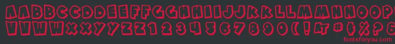 SfPaleBottomShaded Font – Red Fonts on Black Background