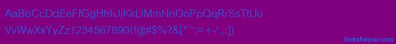 フォントCordiaNew – 紫色の背景に青い文字