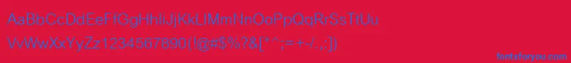フォントCordiaNew – 赤い背景に青い文字