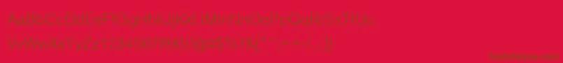 Czcionka CordiaNew – brązowe czcionki na czerwonym tle
