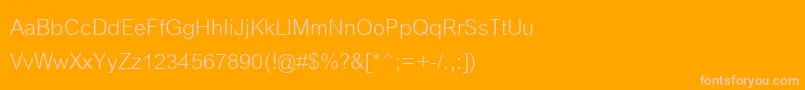 フォントCordiaNew – オレンジの背景にピンクのフォント