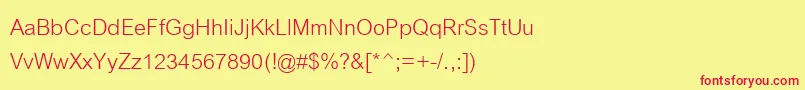 CordiaNew Font – Red Fonts on Yellow Background