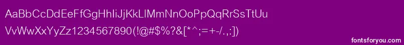 CordiaNew-Schriftart – Weiße Schriften auf violettem Hintergrund