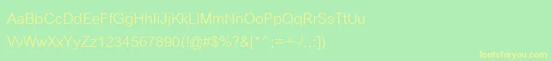 Шрифт CordiaNew – жёлтые шрифты на зелёном фоне